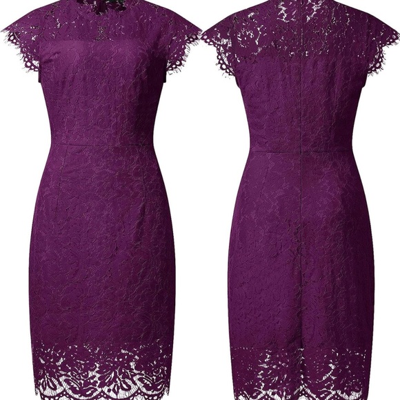 Lace Merokeety Plum dress - Picture 4 of 10